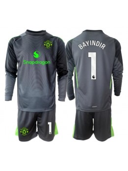Manchester United Altay Bayindir #1 Torwart Auswärts Trikotsatz für Kinder 2025-26 Langarm (+ Kurze Hosen)